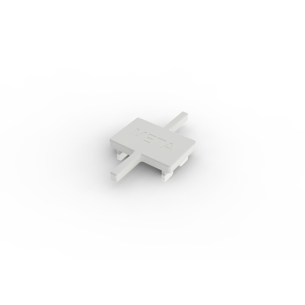 Abdeckkappe Für META Fachbodenregal, PVC, RAL 7035 lichtgrau, doppelt Produktabbildung: Abdeckkappe Für META Fachbodenregal, PVC, RAL 7035 lichtgrau, doppelt