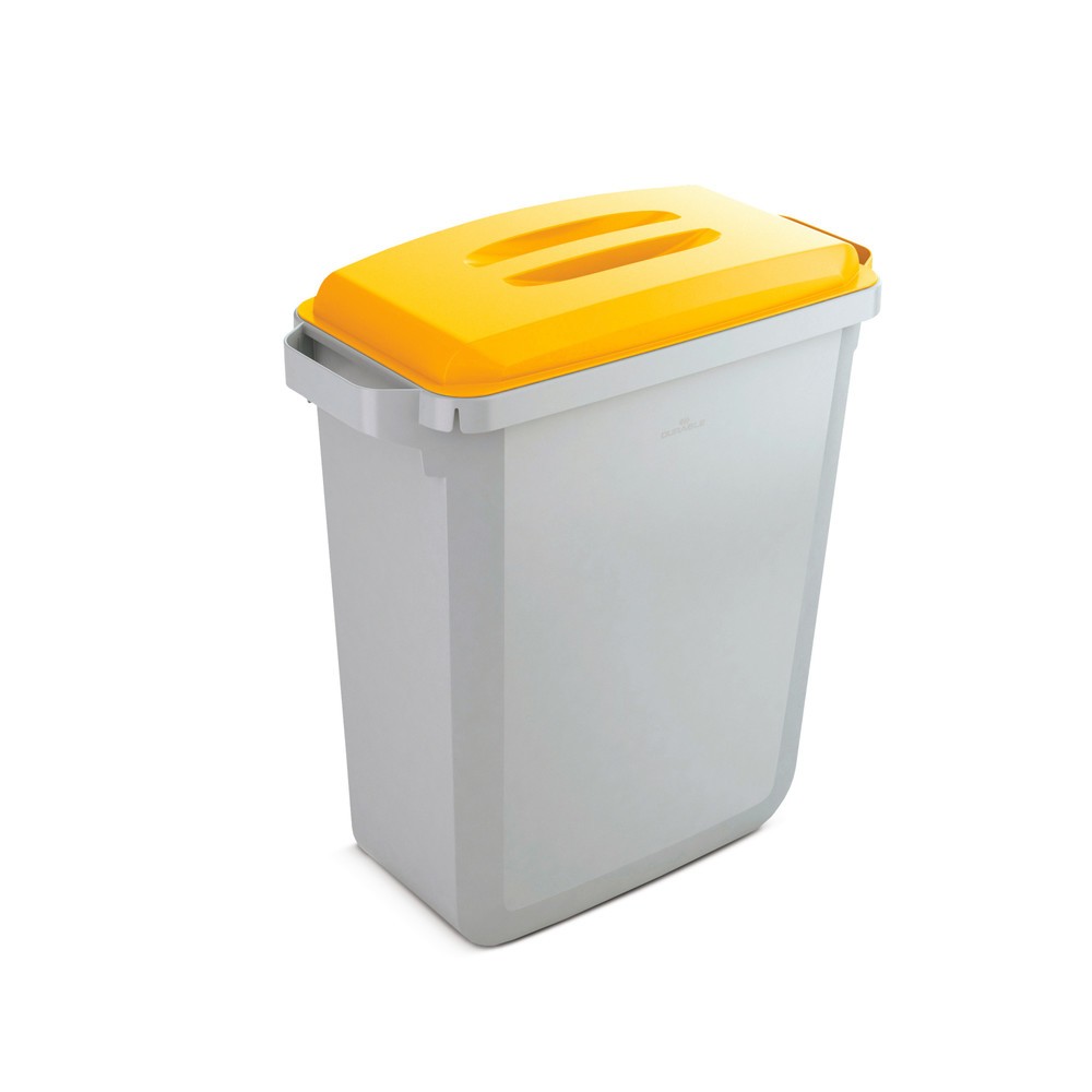 Produktabbildung Nr. 1: Abfall- und Wertstoffbehälter DURABIN 60 Liter, mit Deckel, PP, grau/gelb