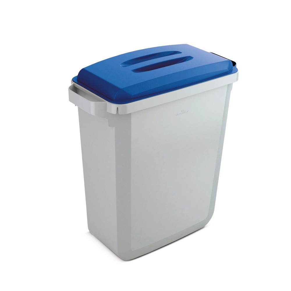 Produktabbildung Nr. 1: Abfall- und Wertstoffbehälter DURABIN 60 Liter, mit Deckel, PP, grau/blau