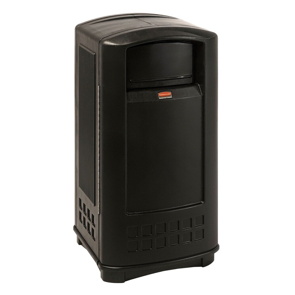 Rubbermaid® Abfallcontainer Landmark™ Jr., 132,5 l, schwarz Produktabbildung: Rubbermaid® Abfallcontainer Landmark™ Jr., 132,5 l, schwarz