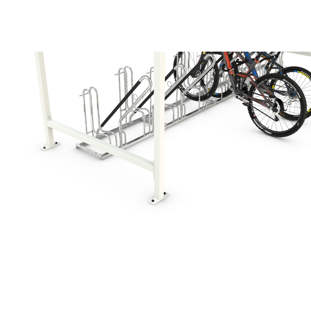 N° de l'image du produit 3 : Abri wsm® VARIO, 1 côté, module de base, H x l x P 2 360 x 4 300 x 2 200 mm, RAL 9002