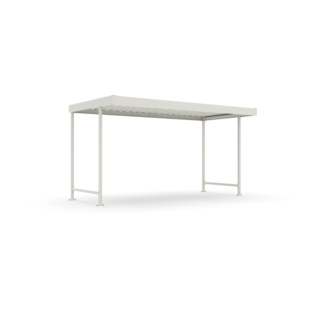 Illustration du produit: Abri wsm® VARIO, 1 côté, module de base, H x l x P 2 360 x 4 300 x 2 200 mm, RAL 9002
