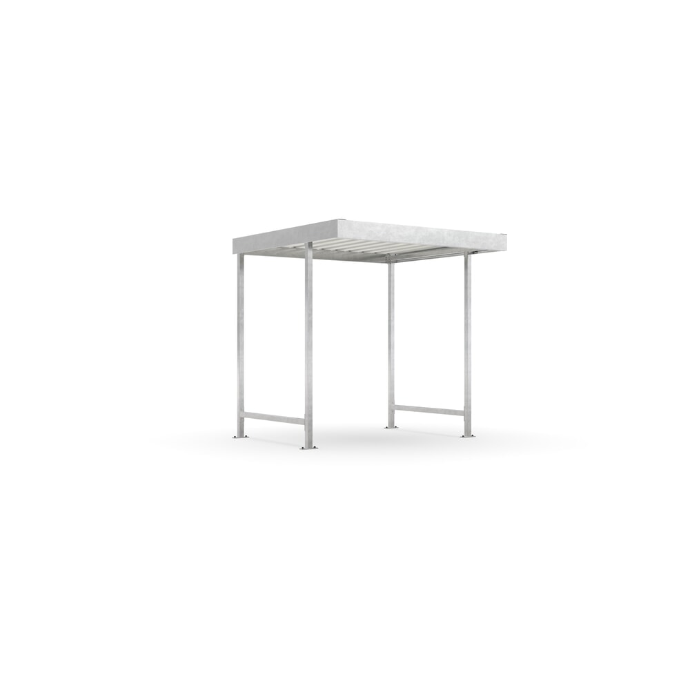 Illustration du produit: Abri wsm®, 1 côté, module de base, H x l x P 2 360 x 2 250 x 2 200 mm, galvanisé
