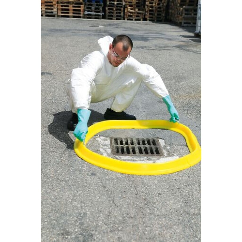 Produktabbildung: Absperrbarriere, Typ Schlängel, wiederverwendbarer Kanalschutz, LxBxH 2.000 x 45 x 50 mm