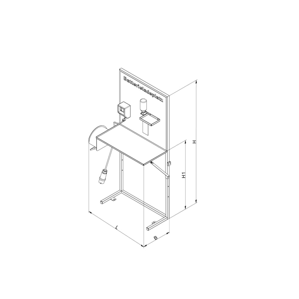 Productafbeelding nr. 2: Acculaadstation Eichinger® volgens GroLa BG en VdS informatieblad 2259, 2116.1 antracietgrijs