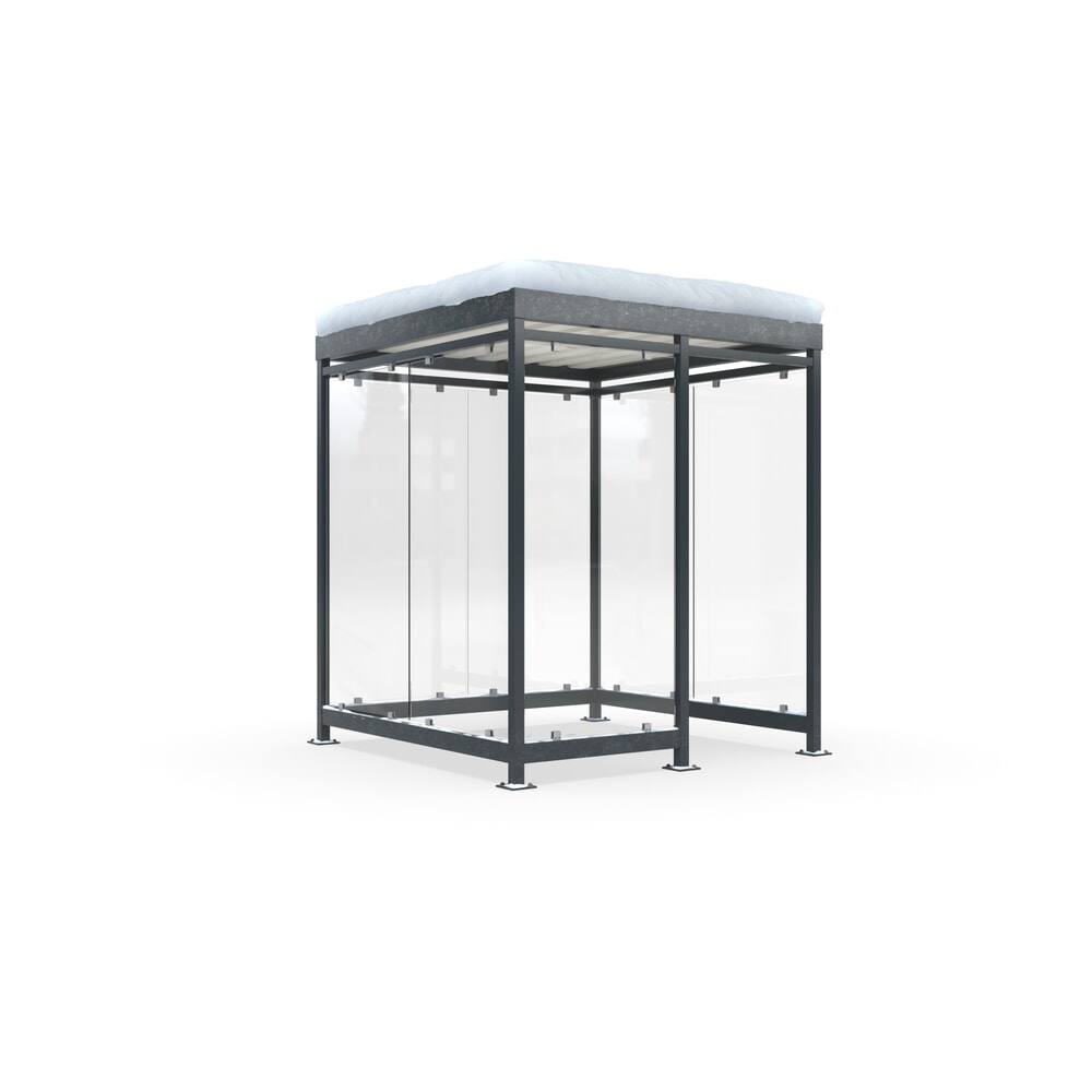 Product afbeelding: Rookoverkapping wsm® KÖLN ALPINE, volledig gemonteerd, sneeuwlast max. 5,6 kN/m², 7 elementen, zonder bestrating, antracietgrijs