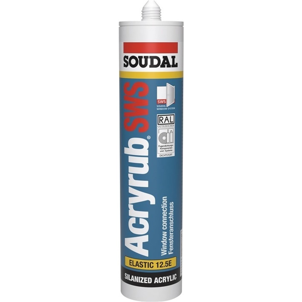 Illustration du produit: Cartouche acrylique acrylique SOUDAL SWS 310 ml
