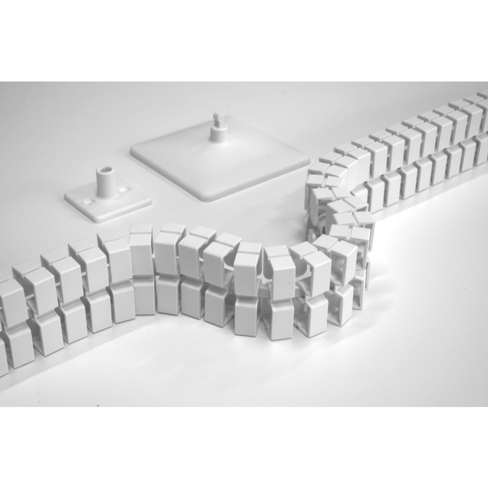 N° de l'image du produit 2 : Actiforce Protège-câble articulé Slim, blanc