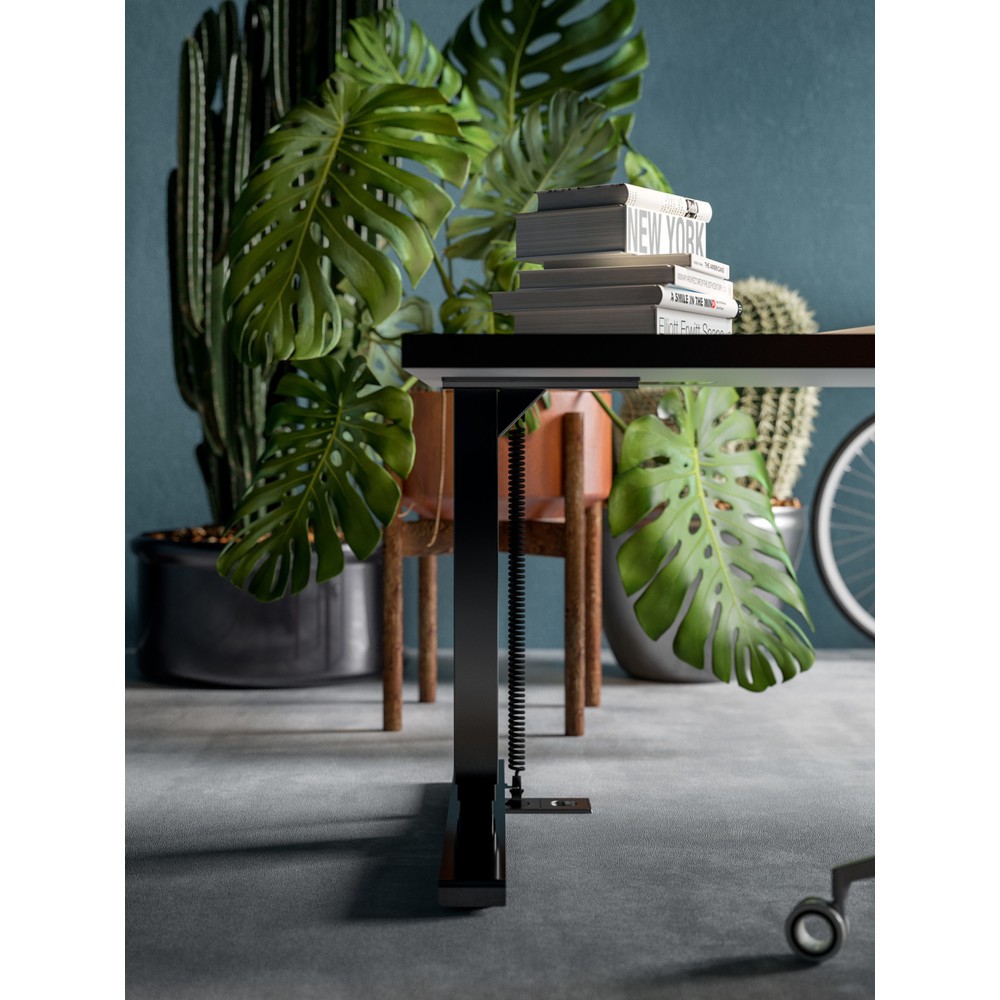 Produktabbildung Nr. 6: Actiforce Elektrisch höhenverstellbarer Schreibtisch Elements Solid 1800, inkl. 2 USB-Anschlüssen, schwarz / weiß