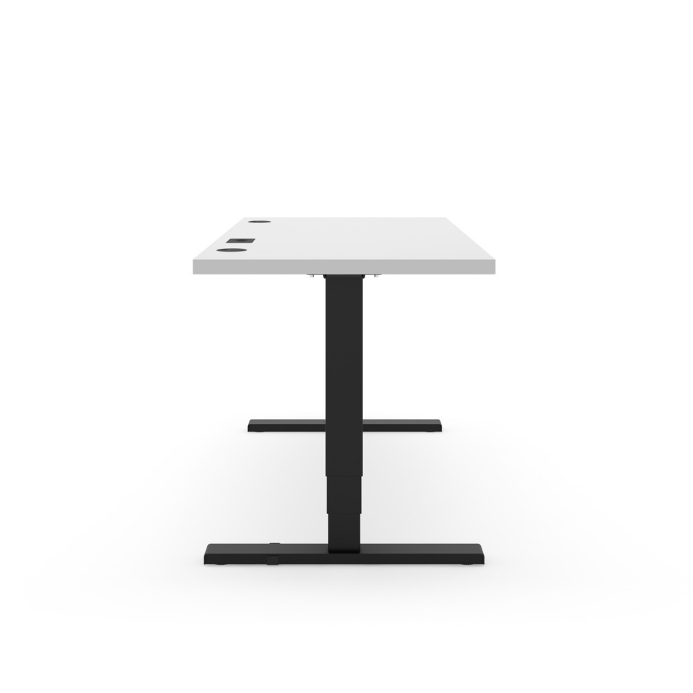 Produktabbildung Nr. 5: Actiforce Elektrisch höhenverstellbarer Schreibtisch Elements Solid 1600, inkl. 2 USB-Anschlüssen, platingrau / schwarz