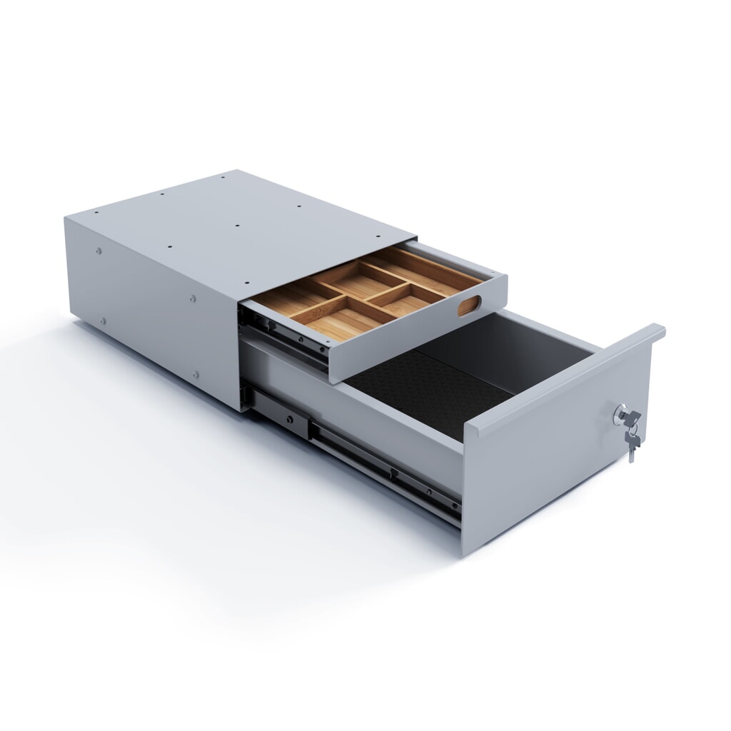 Actiforce Schubladenbox DUO, silber Produktabbildung: Actiforce Schubladenbox DUO, silber