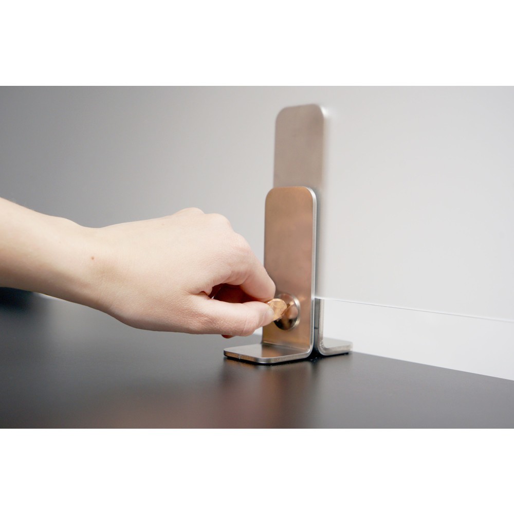 N° de l'image du produit 3 : Actiforce Support pour parois de protection, 2 pièces, acier inoxydable