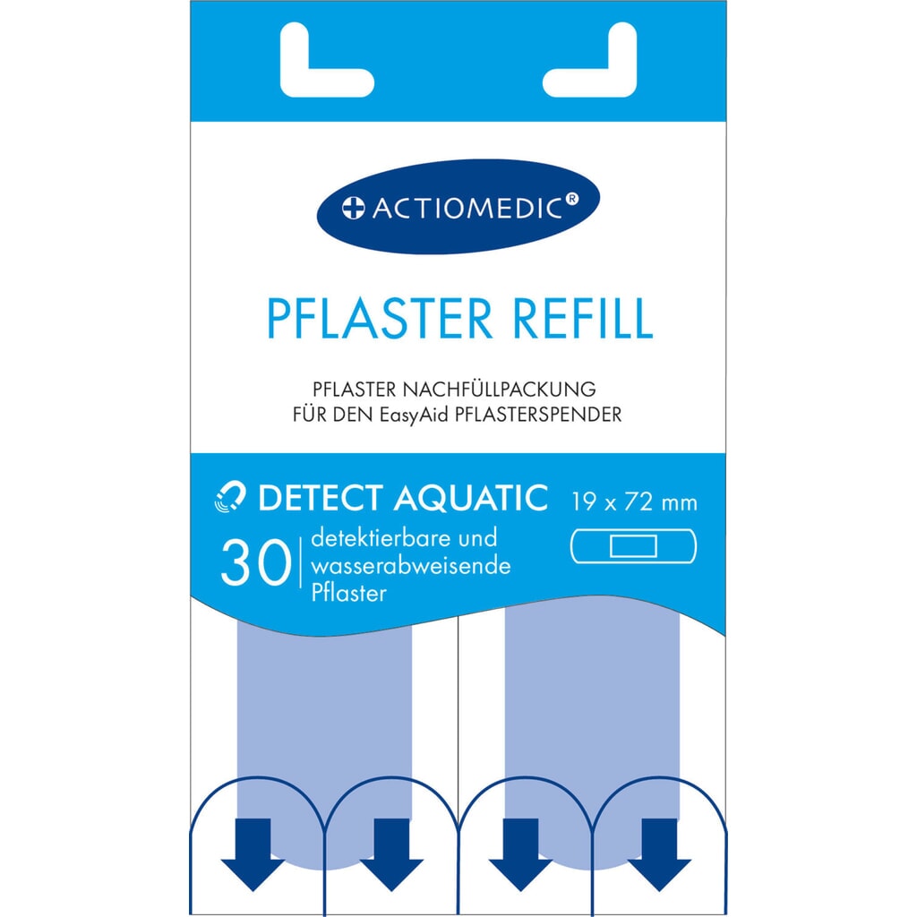 ACTIOMEDIC® EasyAid Refill Pflaster DETECT/AQUATIC, 30 Stk. Produktabbildung: ACTIOMEDIC® EasyAid Refill Pflaster DETECT/AQUATIC, 30 Stk.