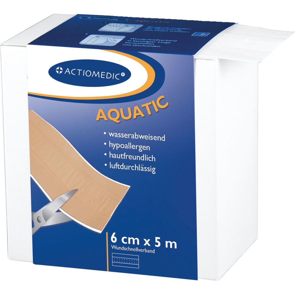 Produktabbildung: ACTIOMEDIC® Wundschnellverband AQUATIC, 6 cm x 5 m
