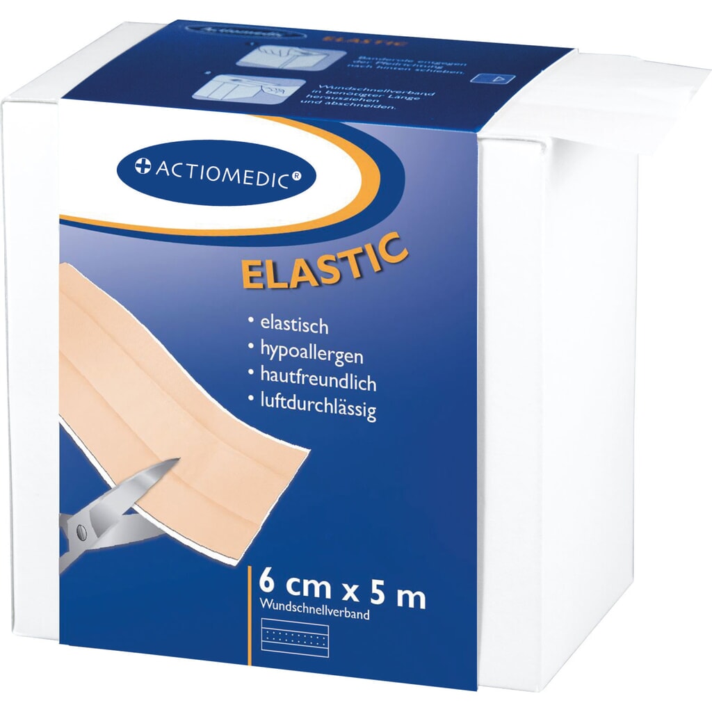 ACTIOMEDIC® Wundschnellverband ELASTIC, 6 cm x 5 m Produktabbildung: ACTIOMEDIC® Wundschnellverband ELASTIC, 6 cm x 5 m