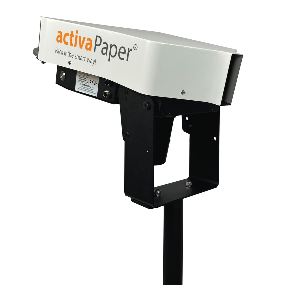 Produktabbildung Nr. 10: activaPaper® Papierpolstermaschine PA2000 für Einzel- oder Serienverpackung, elektrisch, Pedal, fahrbares Kreuz-Gestell, Faltpack von 50g² bis 70g²