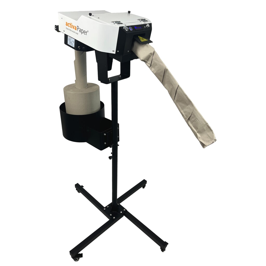 activaPaper® Papierpolstermaschine PA4000 für effiziente Serienverpackung, elektrisch, Pedal/Display, fahrbares Kreuz-Gestell, Faltpack von 50g² bis 70g²/Rolle bis 70g² Produktabbildung Nr. 5: activaPaper® Papierpolstermaschine PA4000 für effiziente Serienverpackung, elektrisch, Pedal/Display, fahrbares Kreuz-Gestell, Faltpack von 50g² bis 70g²/Rolle bis 70g²
