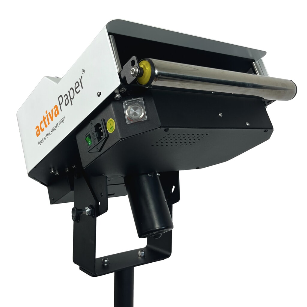activaPaper® Papierpolstermaschine PA4000 für effiziente Serienverpackung, elektrisch, Pedal/Display, fahrbares Kreuz-Gestell, Faltpack von 50g² bis 70g²/Rolle bis 70g² Produktabbildung Nr. 6: activaPaper® Papierpolstermaschine PA4000 für effiziente Serienverpackung, elektrisch, Pedal/Display, fahrbares Kreuz-Gestell, Faltpack von 50g² bis 70g²/Rolle bis 70g²