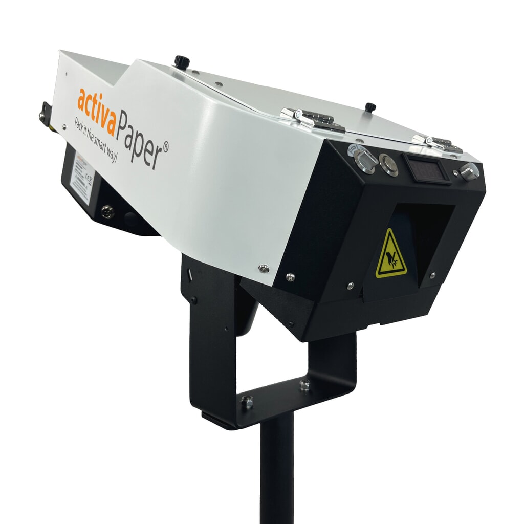 activaPaper® Papierpolstermaschine PA4000 für effiziente Serienverpackung, elektrisch, Pedal/Display, fahrbares Kreuz-Gestell, Faltpack von 50g² bis 70g²/Rolle bis 70g² Produktabbildung Nr. 8: activaPaper® Papierpolstermaschine PA4000 für effiziente Serienverpackung, elektrisch, Pedal/Display, fahrbares Kreuz-Gestell, Faltpack von 50g² bis 70g²/Rolle bis 70g²