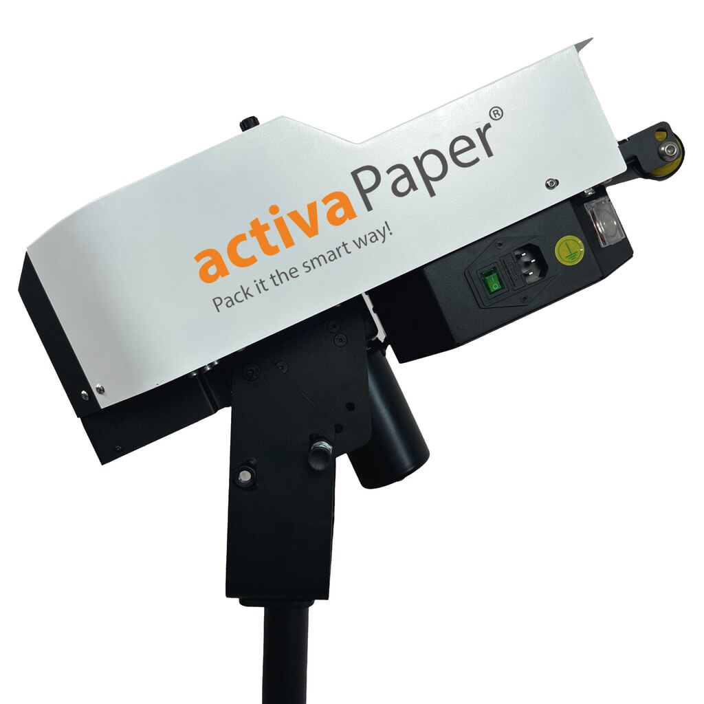 activaPaper® Papierpolstermaschine PA4000 für effiziente Serienverpackung, elektrisch, Pedal/Display, fahrbares Kreuz-Gestell, Faltpack von 50g² bis 70g²/Rolle bis 70g² Produktabbildung Nr. 9: activaPaper® Papierpolstermaschine PA4000 für effiziente Serienverpackung, elektrisch, Pedal/Display, fahrbares Kreuz-Gestell, Faltpack von 50g² bis 70g²/Rolle bis 70g²