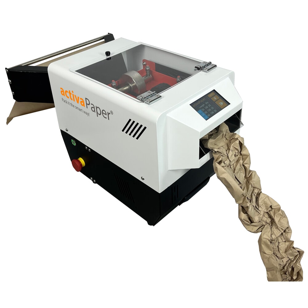 activaPaper® Papierpolstermaschine PA4600 für kleine bis mittlere Versandstationen, elektrisch, Pedal/Display, Rollenrahmen-Gestell, Faltpack von 50g² bis 70g² Produktabbildung: activaPaper® Papierpolstermaschine PA4600 für kleine bis mittlere Versandstationen, elektrisch, Pedal/Display, Rollenrahmen-Gestell, Faltpack von 50g² bis 70g²