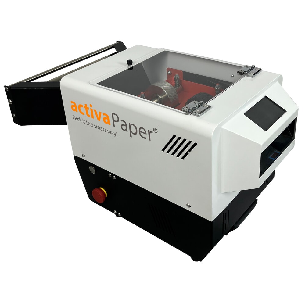 Produktabbildung Nr. 4: activaPaper® Papierpolstermaschine PA4600 für kleine bis mittlere Versandstationen, elektrisch, Pedal/Display, Rollenrahmen-Gestell, Faltpack von 50g² bis 70g²