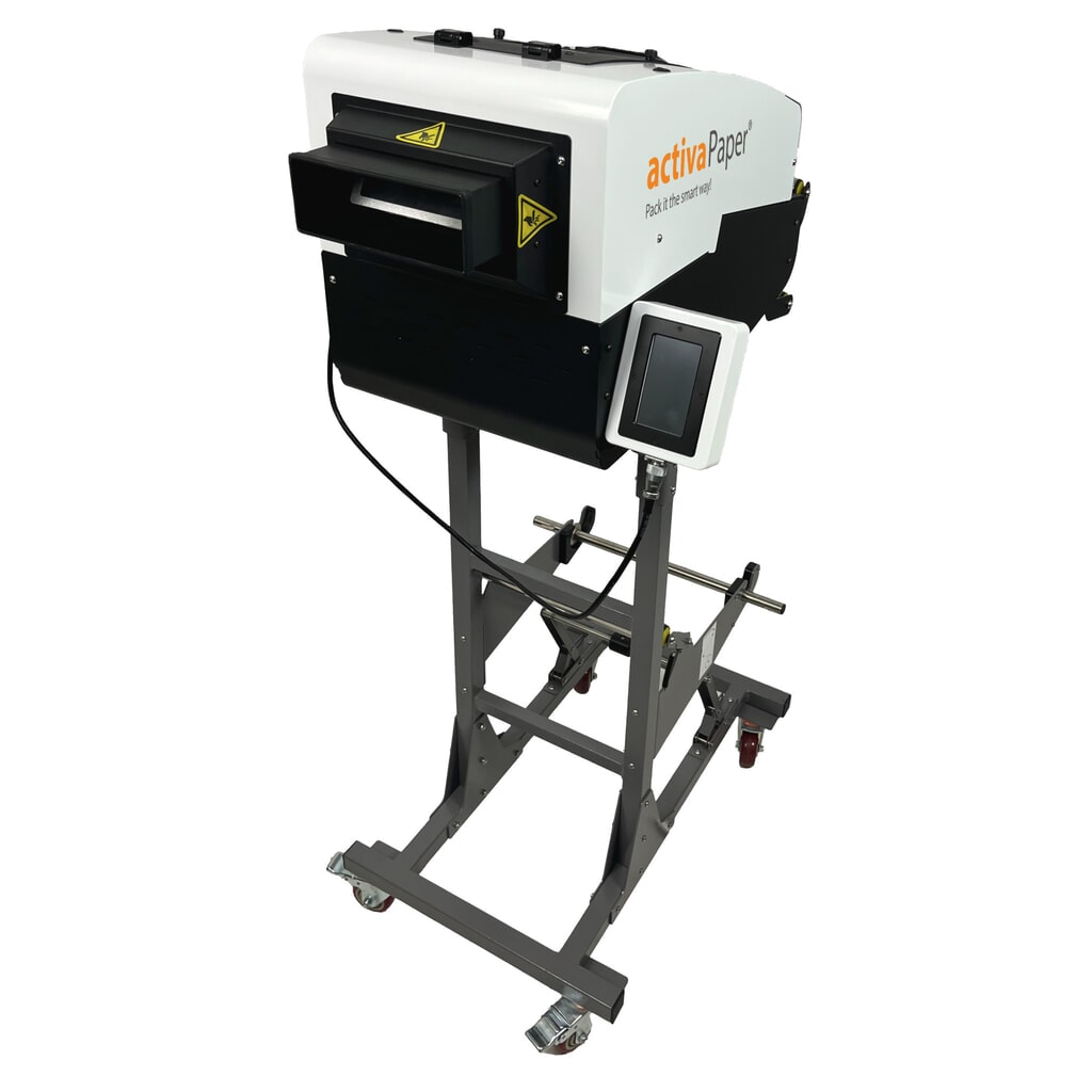 Produktabbildung Nr. 5: activaPaper® Papierpolstermaschine PA5000 für wechselnde Verpackungssituationen, elektrisch, Pedal/Touchscreen, Menge und Länge variabel einstellbar, Rolle von 70g² bis 120g²