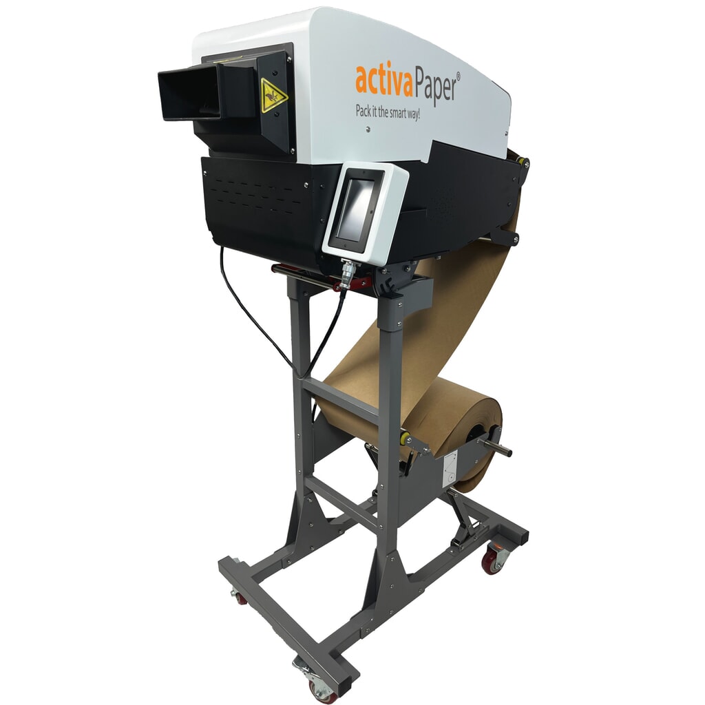 Produktabbildung Nr. 10: activaPaper® Papierpolstermaschine PA5000 für wechselnde Verpackungssituationen, elektrisch, Pedal/Touchscreen, Menge und Länge variabel einstellbar, Rolle von 70g² bis 120g²