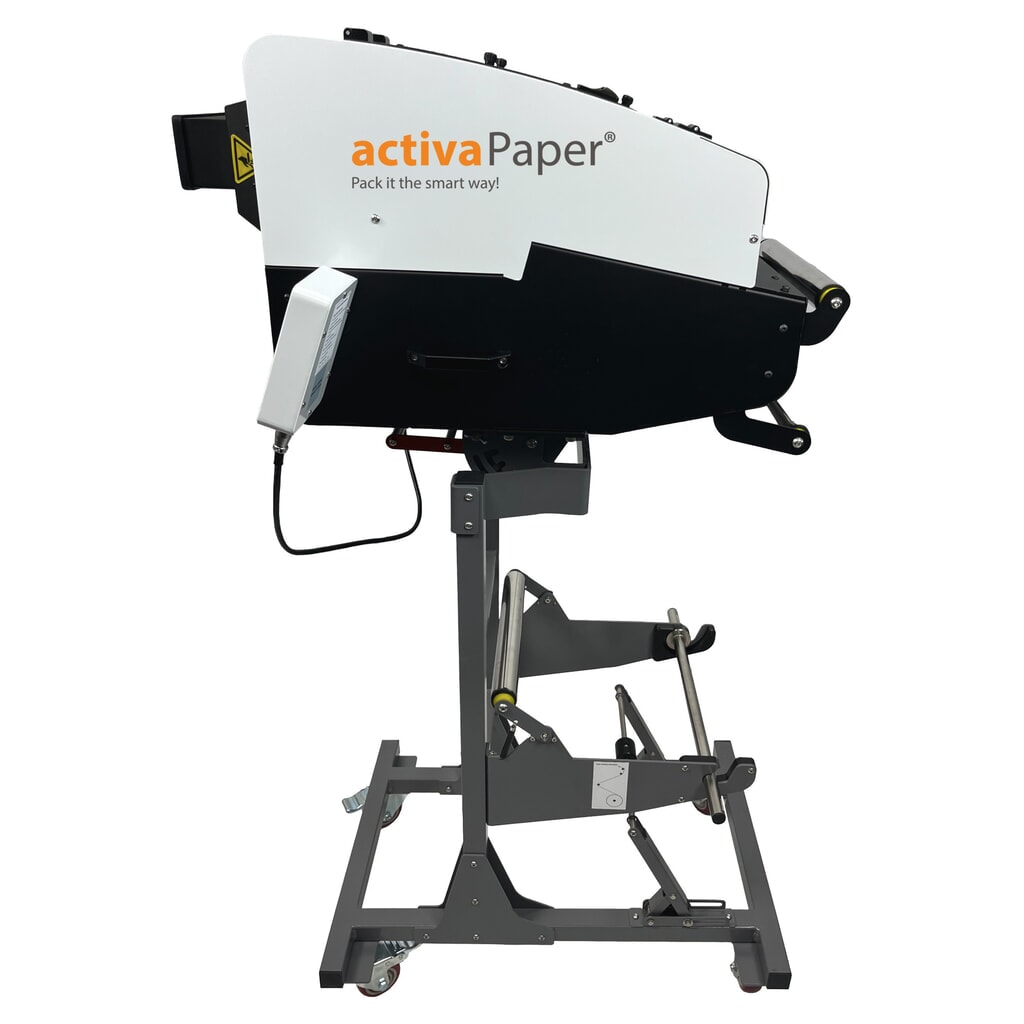 Produktabbildung Nr. 13: activaPaper® Papierpolstermaschine PA5000 für wechselnde Verpackungssituationen, elektrisch, Pedal/Touchscreen, Menge und Länge variabel einstellbar, Rolle von 70g² bis 120g²