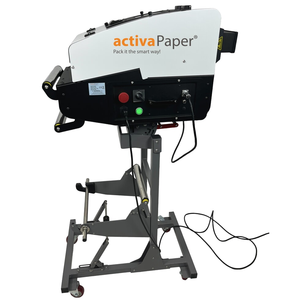 Produktabbildung Nr. 13: activaPaper® Papierpolstermaschine PA5000 für wechselnde Verpackungssituationen, elektrisch, Pedal/Touchscreen, Menge und Länge variabel einstellbar, Rolle von 70g² bis 120g²