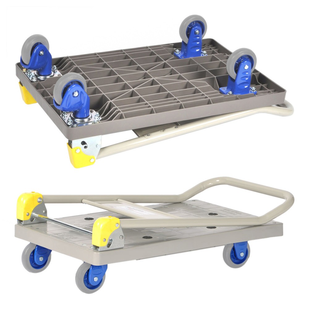 N° de l'image du produit 2 : Chariot à plate-forme en plastique Prestar PR-PB-101-P - beige
