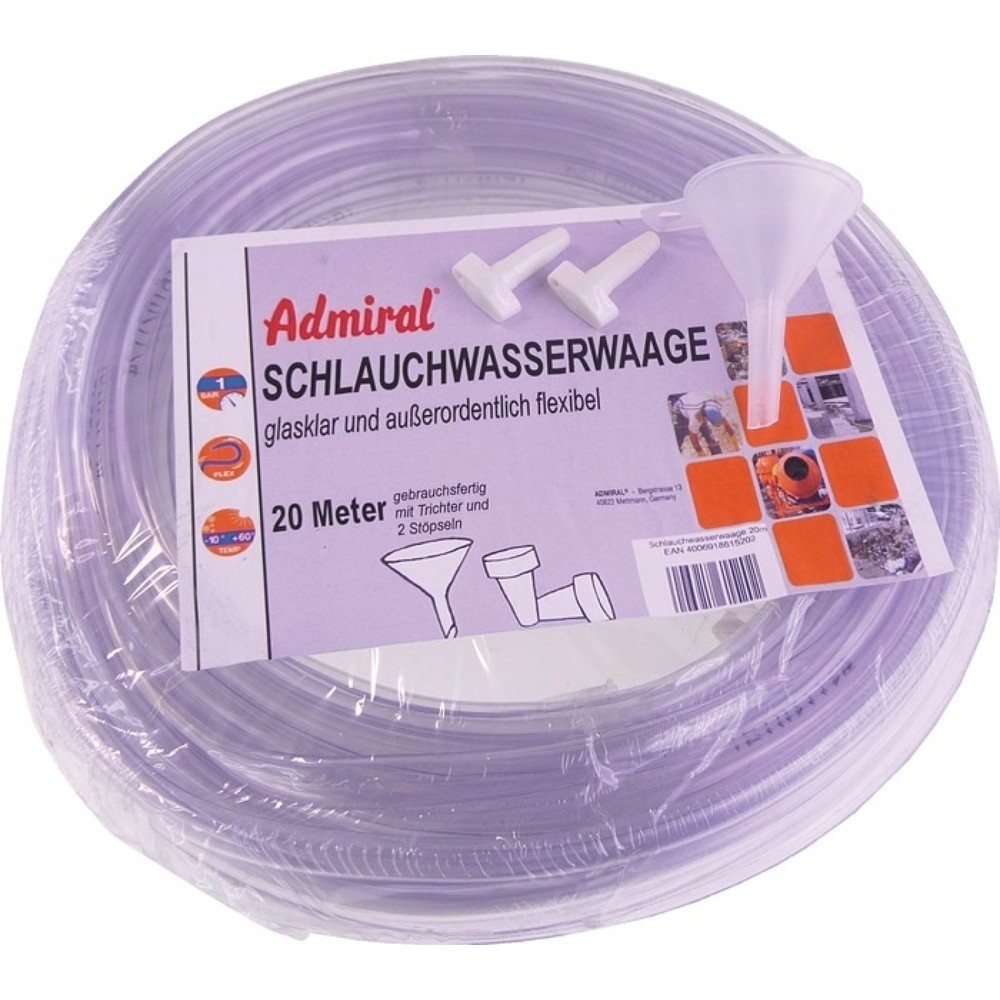 Produktabbildung Nr. 1: ADMIRAL Schlauchwasserwaage, 20 m