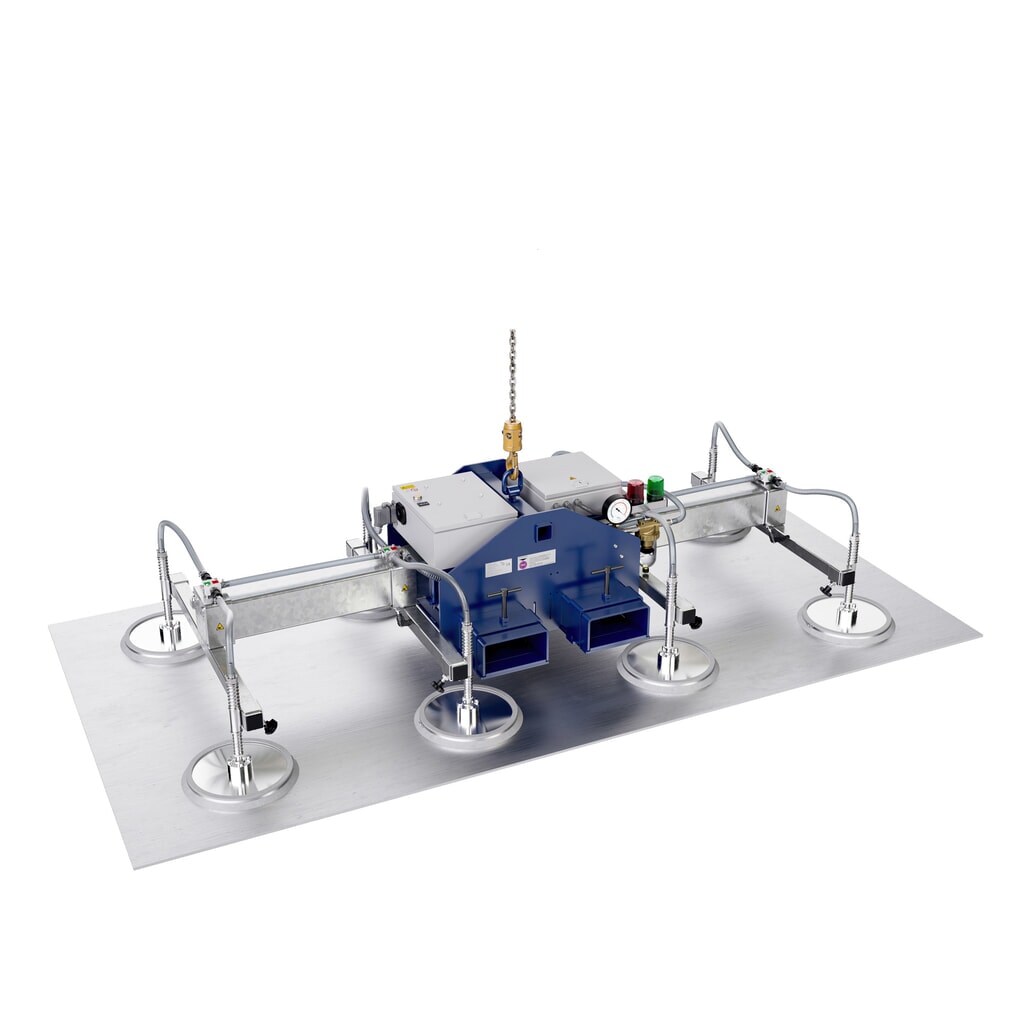 Produktabbildung Nr. 2: AERO-LIFT® Vakuumheber AERO-SELECT, mit 4 Saugplatte, Tragkraft 150 kg, Traversenlänge 2.000 mm