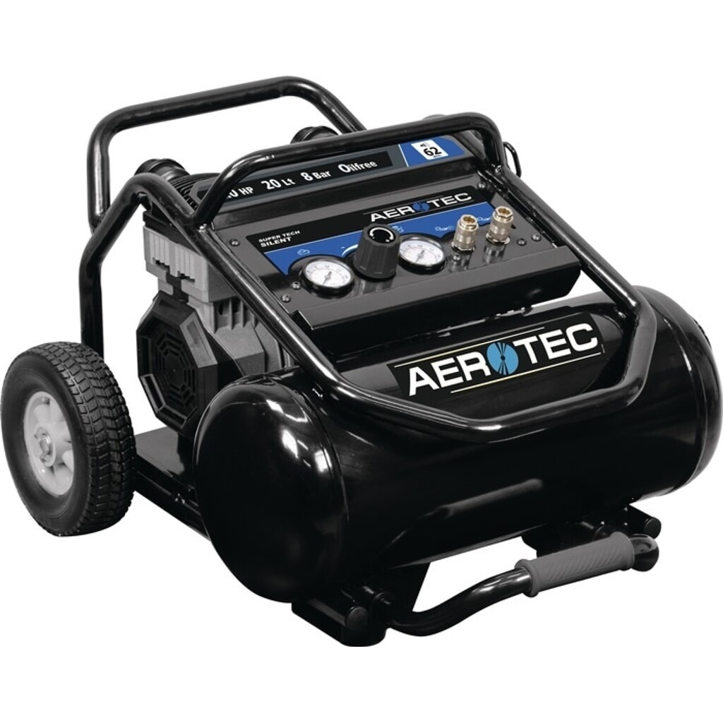 AEROTEC Kompressor Aerotec SUPERTECH Silent, 1,5 kW 230 V50 Hz, 240 l/min 8 bar, 20 l Produktabbildung: AEROTEC Kompressor Aerotec SUPERTECH Silent, 1,5 kW 230 V50 Hz, 240 l/min 8 bar, 20 l