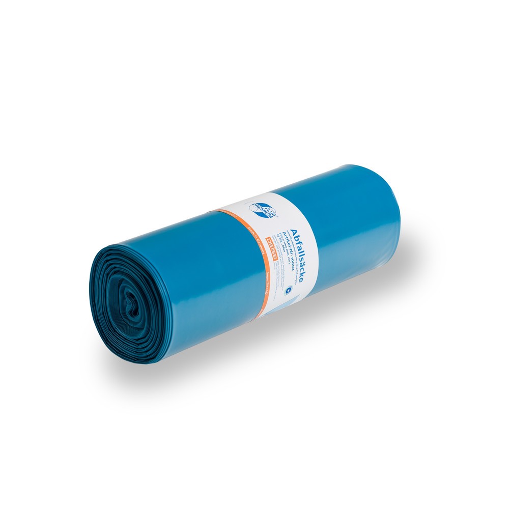 Product afbeelding: DEISS PREMIUM PLUS „The Super Strong” afvalzakken, 120 liter, 700 x 1.100 mm, LDPE, 25 stuks/rol, 6 rollen/pak