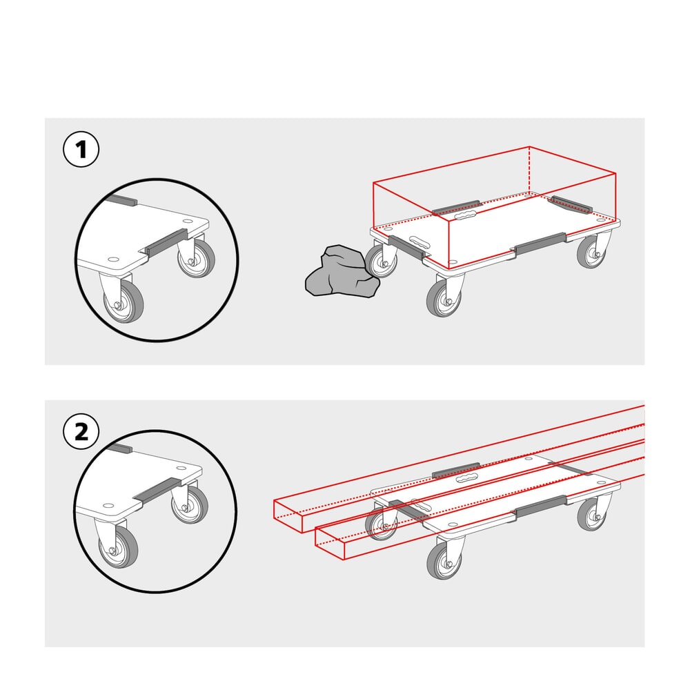 N° de l'image du produit 3 : WAGNER Aide au transport MAXIGRIP pour EUROBOX 64 x 44 x 11 cm, capacité de charge 250 kg