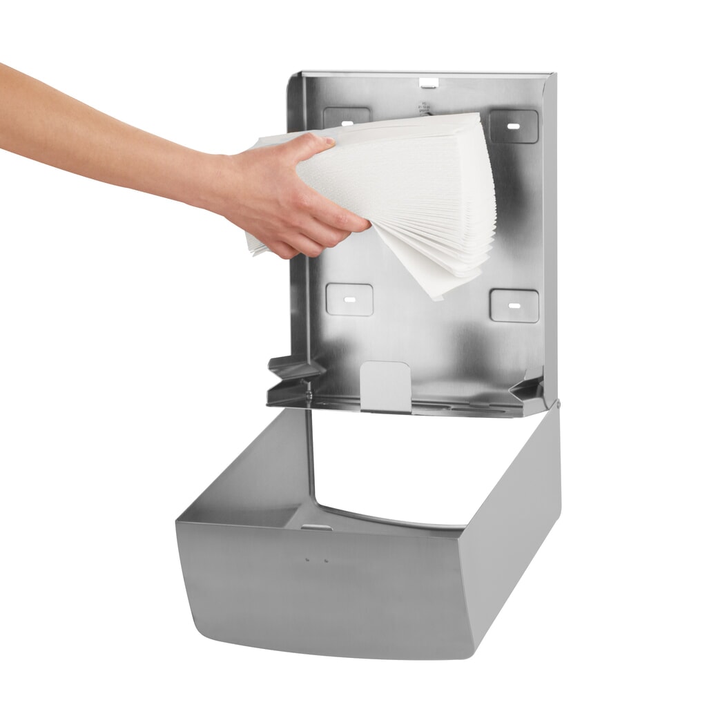 Produktabbildung Nr. 7: Air-Wolf Papierhandtuchspender für bis zu 600 Falthandtücher Edelstahl gebürstet