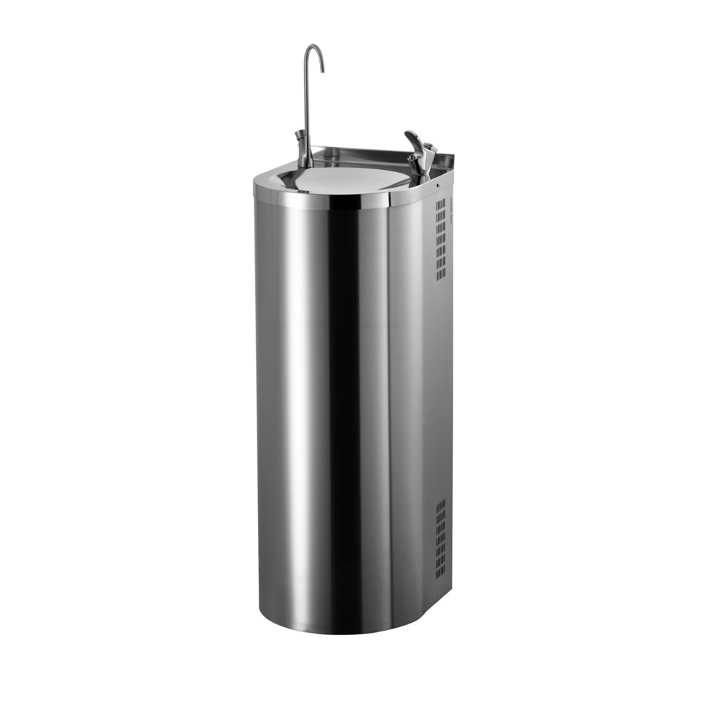 Produktabbildung Nr. 1: Air-Wolf Trinkbrunnen Halbsäule aus Edelstahl V2A gebürstet