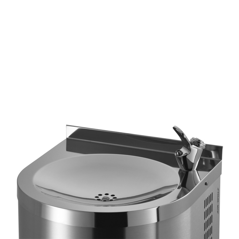 Produktabbildung Nr. 2: Air-Wolf Trinkbrunnen Halbsäule aus Edelstahl V2A gebürstet