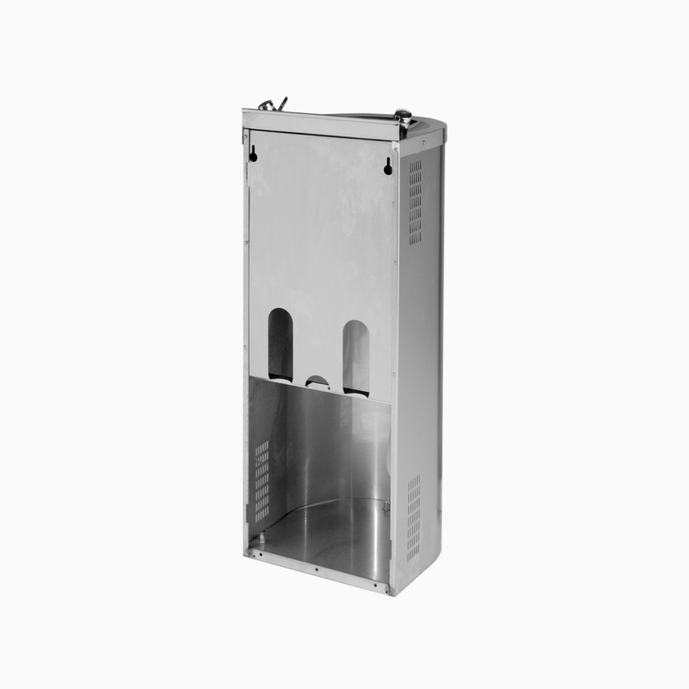Produktabbildung Nr. 3: Air-Wolf Trinkbrunnen Halbsäule aus Edelstahl V2A gebürstet