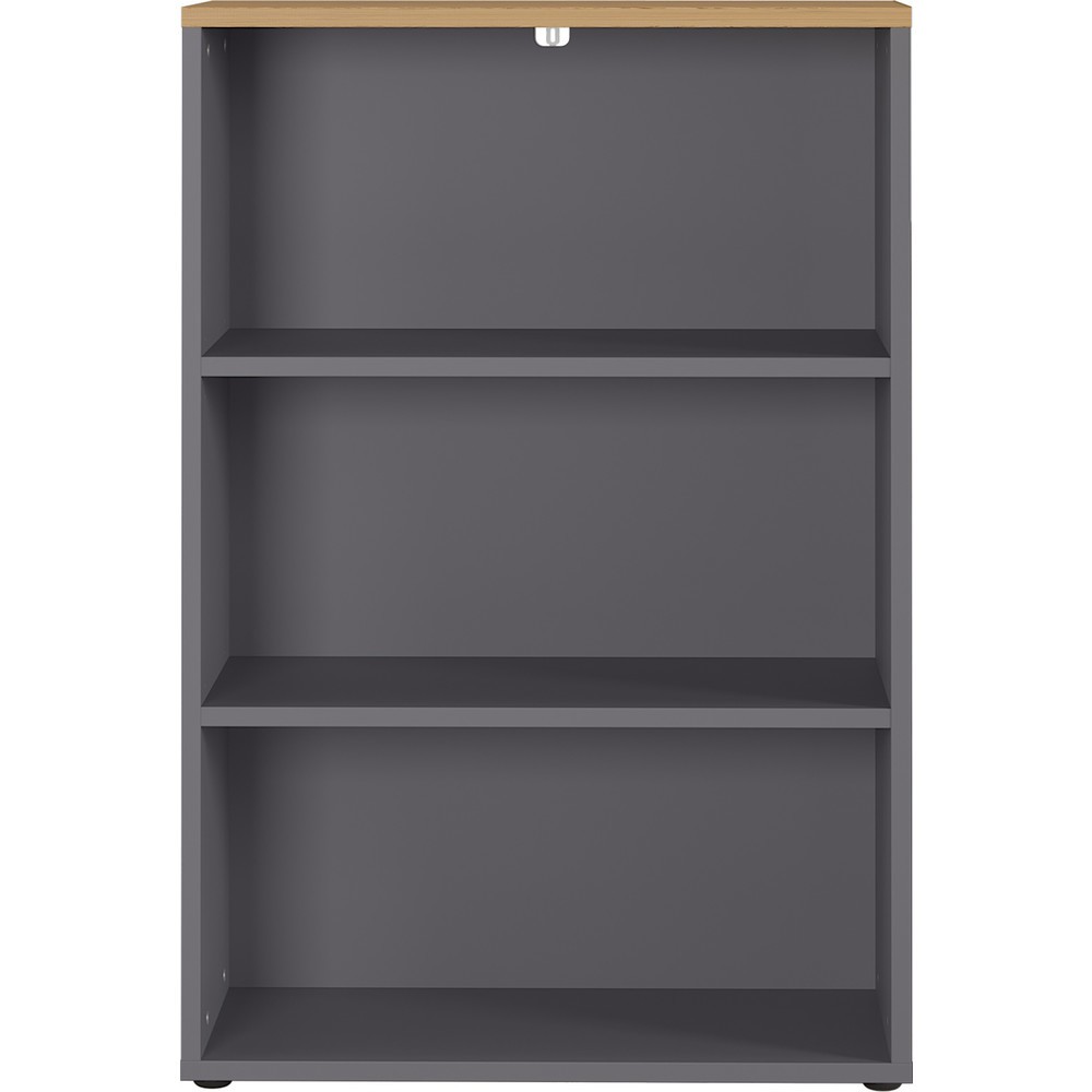 Produktabbildung Nr. 5: Aktenregal AGENDA, 3 Fächer, Höhe 1.200 mm, Breite 800 mm, Graphit/Grandson-Eiche-Nb.