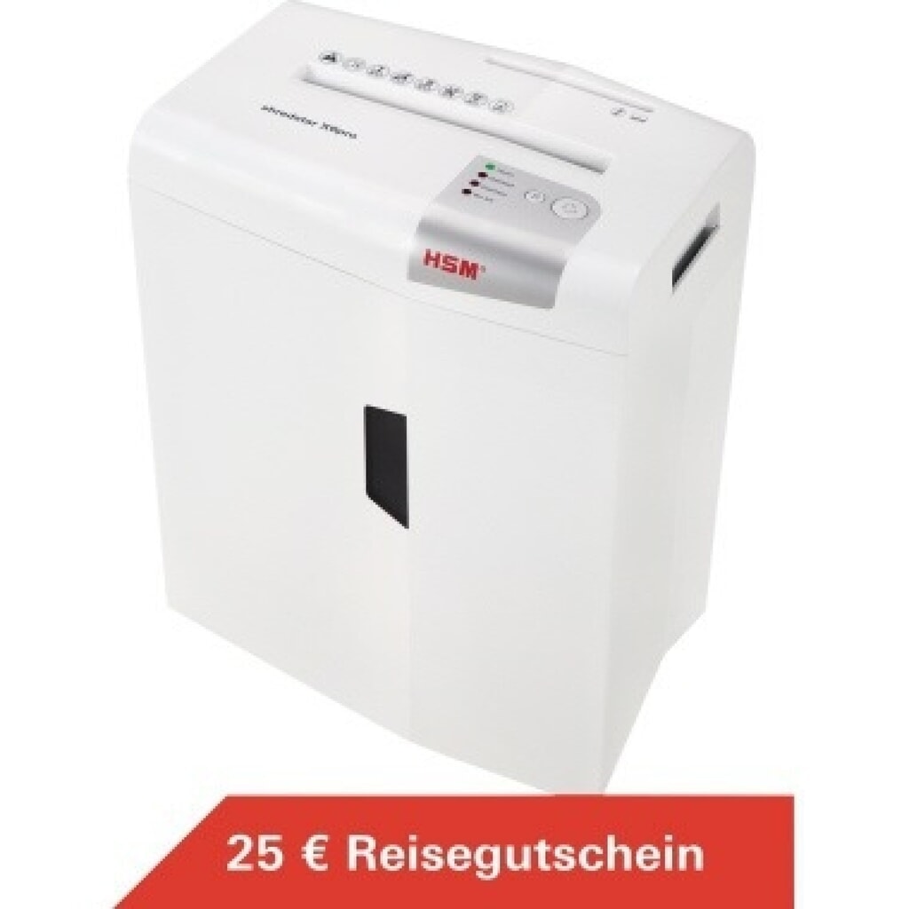HSM® Aktenvernichter Shredstar X6 pro 1046111 2x15mm weiß Produktabbildung: HSM® Aktenvernichter Shredstar X6 pro 1046111 2x15mm weiß