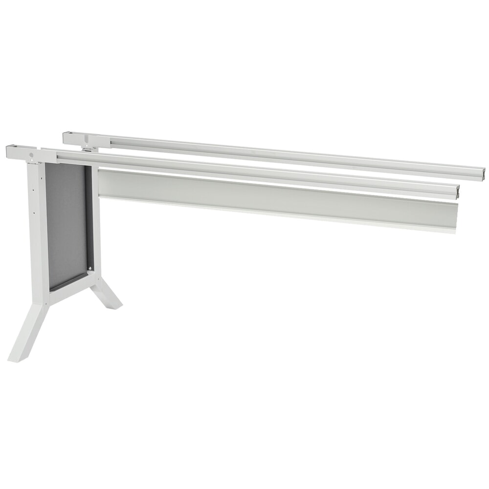 Imagen del producto: Ala de mesa para sistema de puestos de trabajo Bedrunka+Hirth, ajuste de altura con manivela, gris ventana