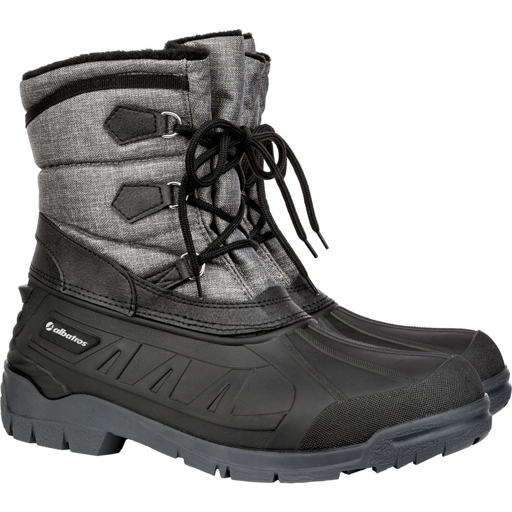 Produktabbildung: albatros Schnürstiefel TORONTO GREY, gefüttert, schwarz/grau, Größe 42