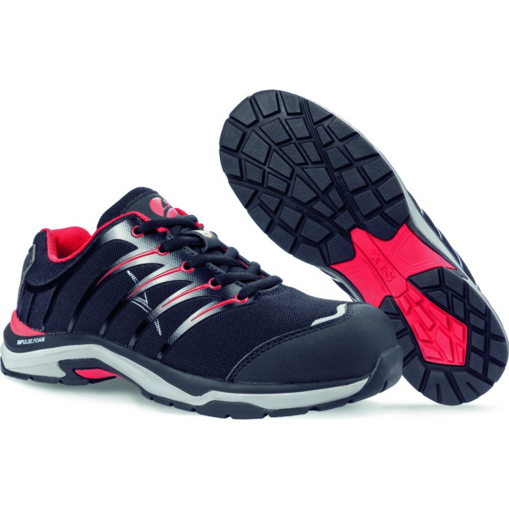 Produktabbildung Nr. 4: albatros Sicherheitshalbschuh TWIST RED WNS LOW S1P ESD HRO SRC Größe 41, schwarz/rot