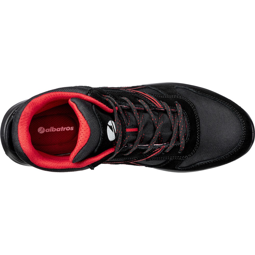 Produktabbildung Nr. 4: albatros Sicherheitsschuh CLIFTON MID S3 SRC, schwarz/rot, Größe 39