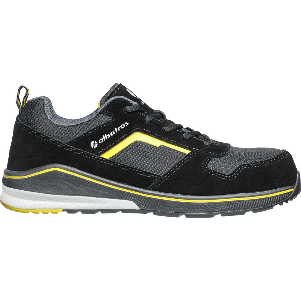 Produktabbildung: albatros Sicherheitsschuh COURT BLACK LOW, schwarz/gelb, Größe 41