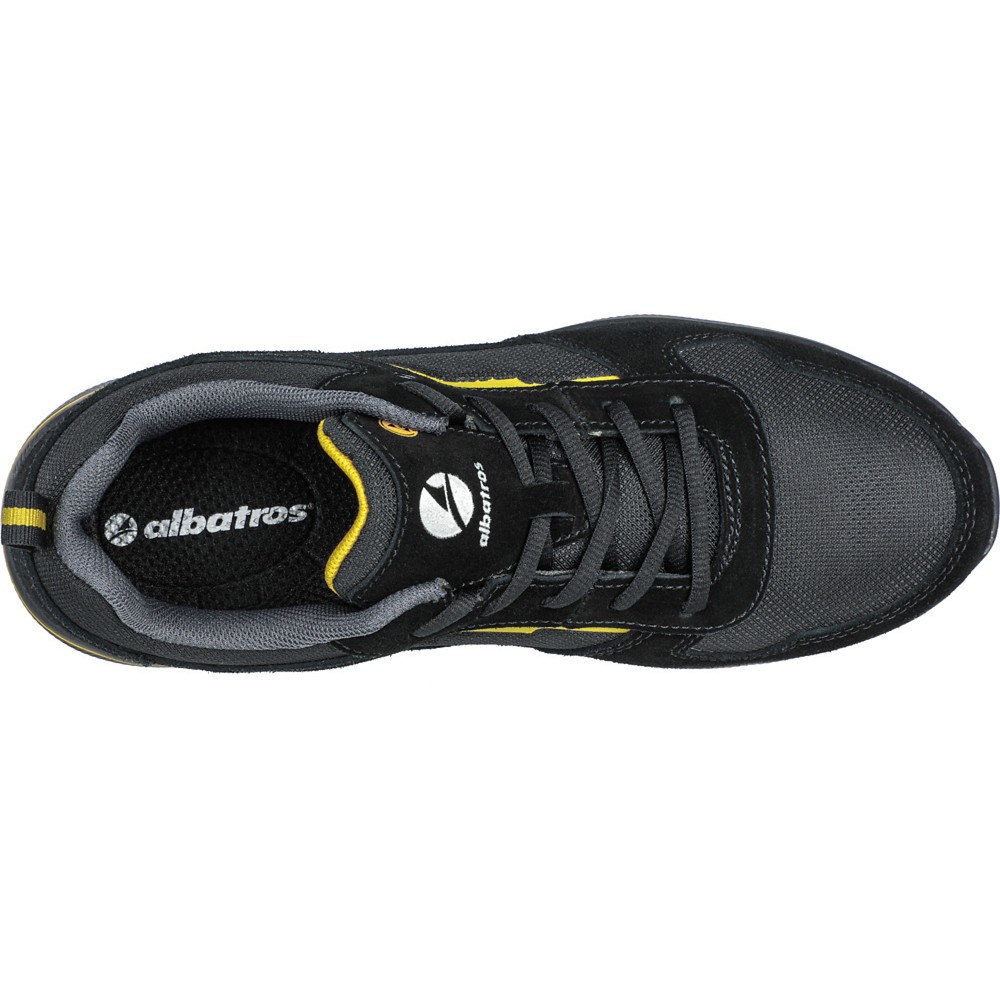Produktabbildung Nr. 4: albatros Sicherheitsschuh COURT BLACK LOW, schwarz/gelb, Größe 41