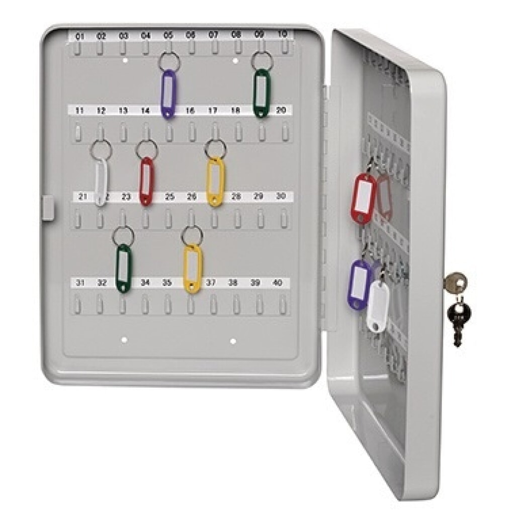 ALCO Schlüsselschrank 891 20x16x8cm für 30Schlüssel lichtgrau Produktabbildung: ALCO Schlüsselschrank 891 20x16x8cm für 30Schlüssel lichtgrau