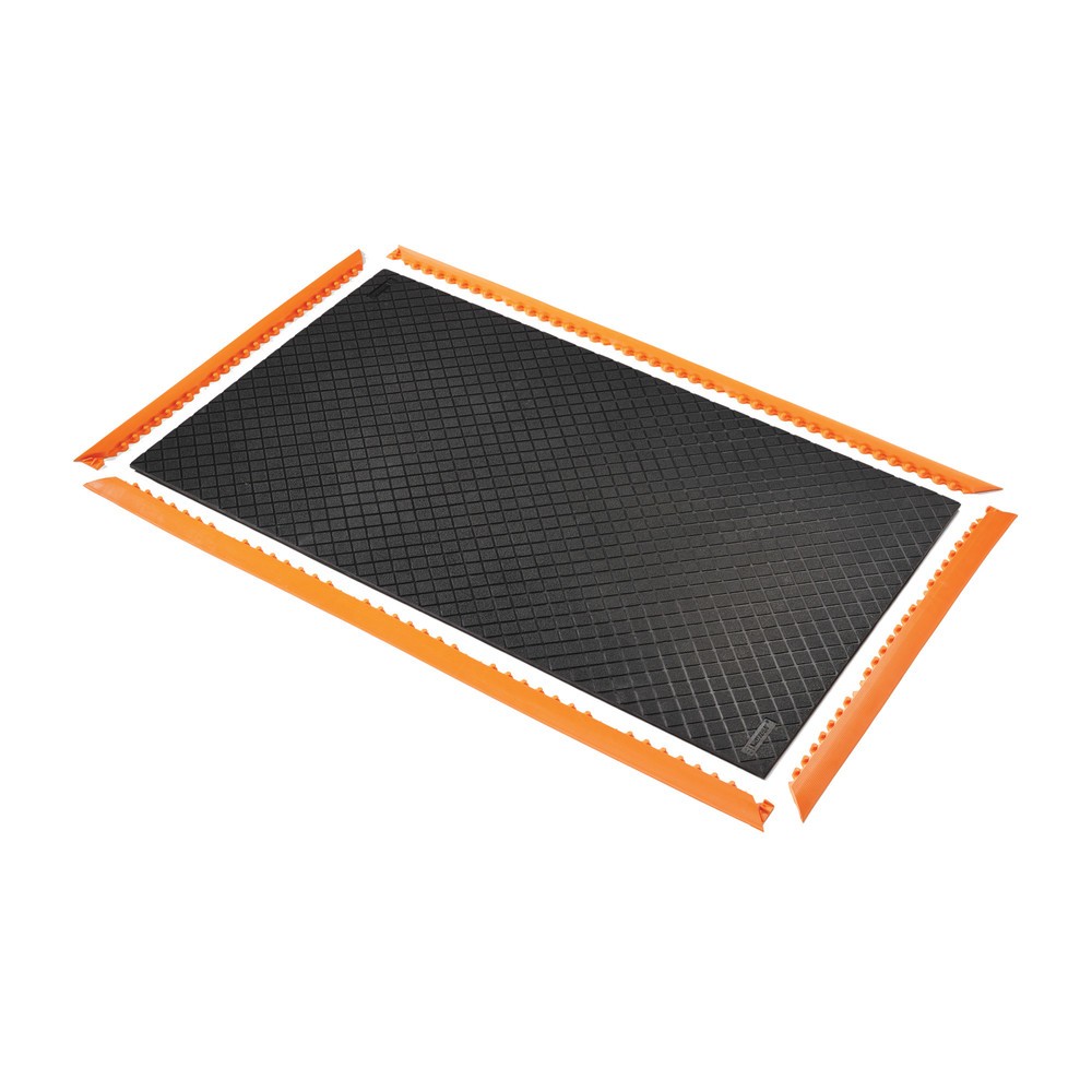 Número de imagen del producto 4: Alfombrilla antifatiga NoTrax Safety Stance Solid™, A x L 660 x 1.020 mm, negro/naranja